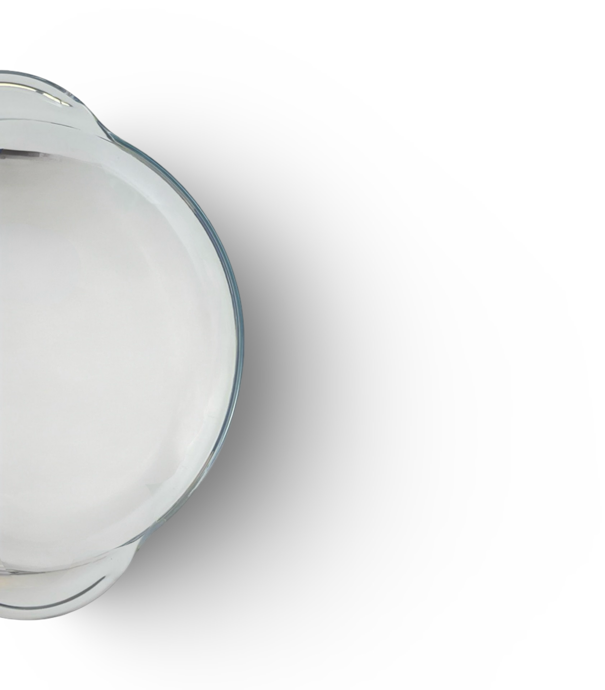 Caserolă rotundă adâncă termorezistentă din sticlă cu capac de sticlă 1.75L