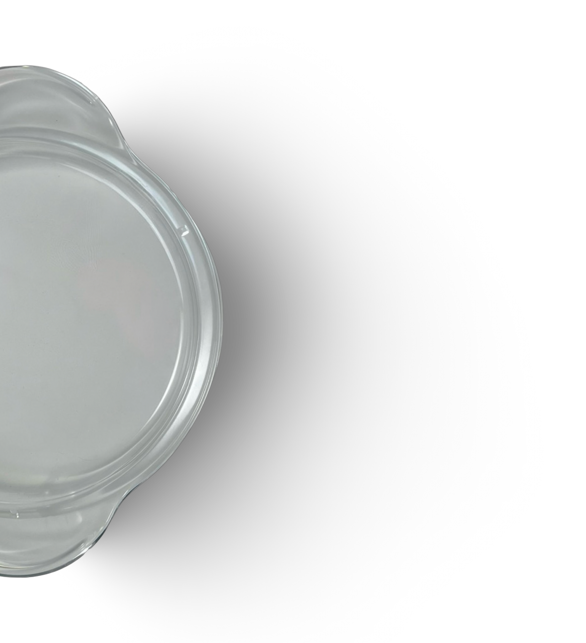 Caserolă rotundă adâncă termorezistentă din sticlă cu capac de sticlă 2.5L