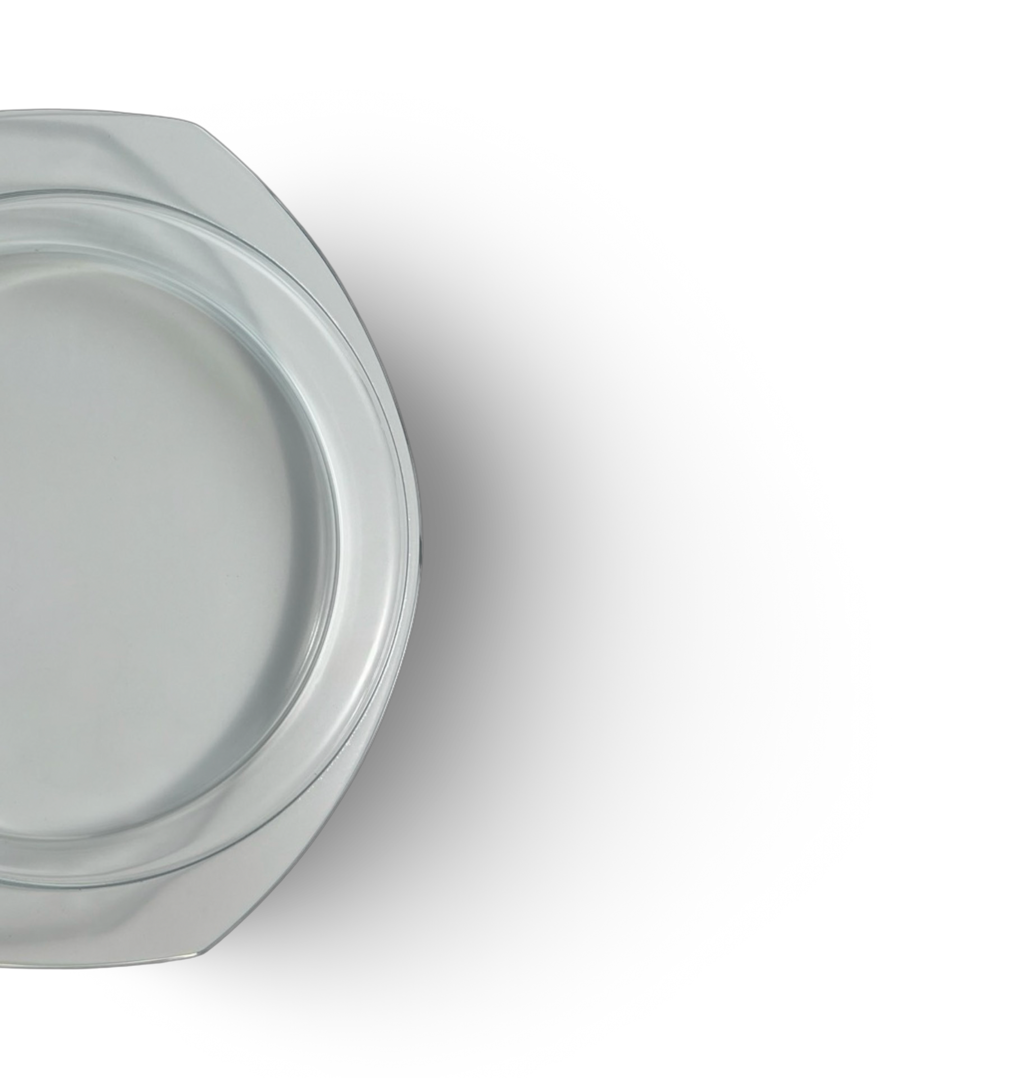 Caserolă rotundă termorezistentă din sticlă cu capac de sticlă 1.5L