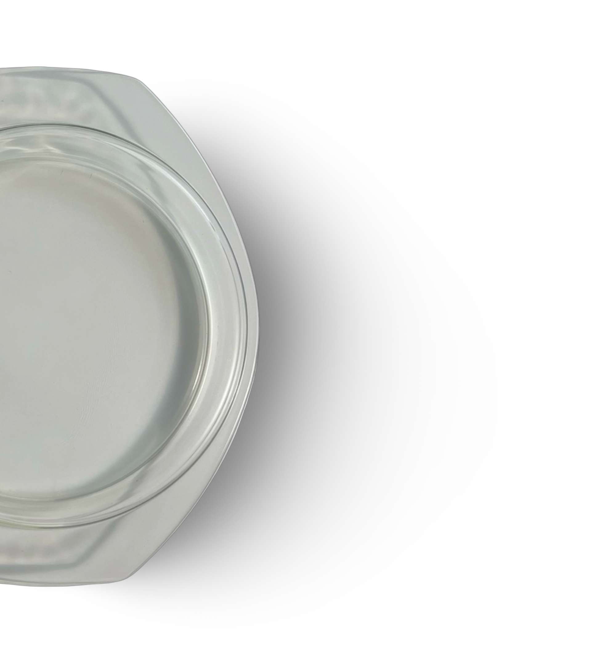 Caserolă rotundă termorezistentă din sticlă cu capac de sticlă 2L