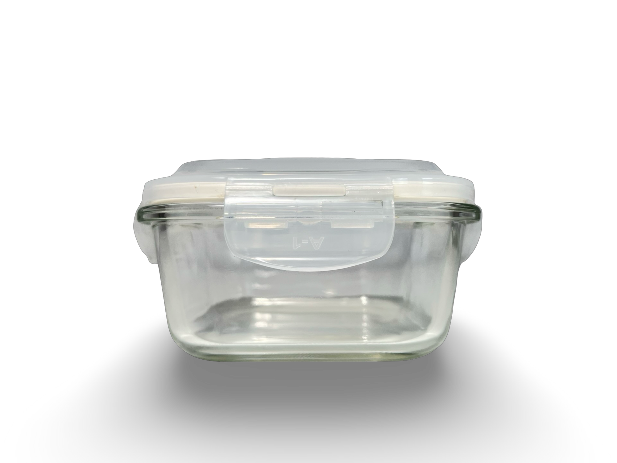 Set de 3 caserole pătrate termorezistente din sticlă cu capac de plastic
