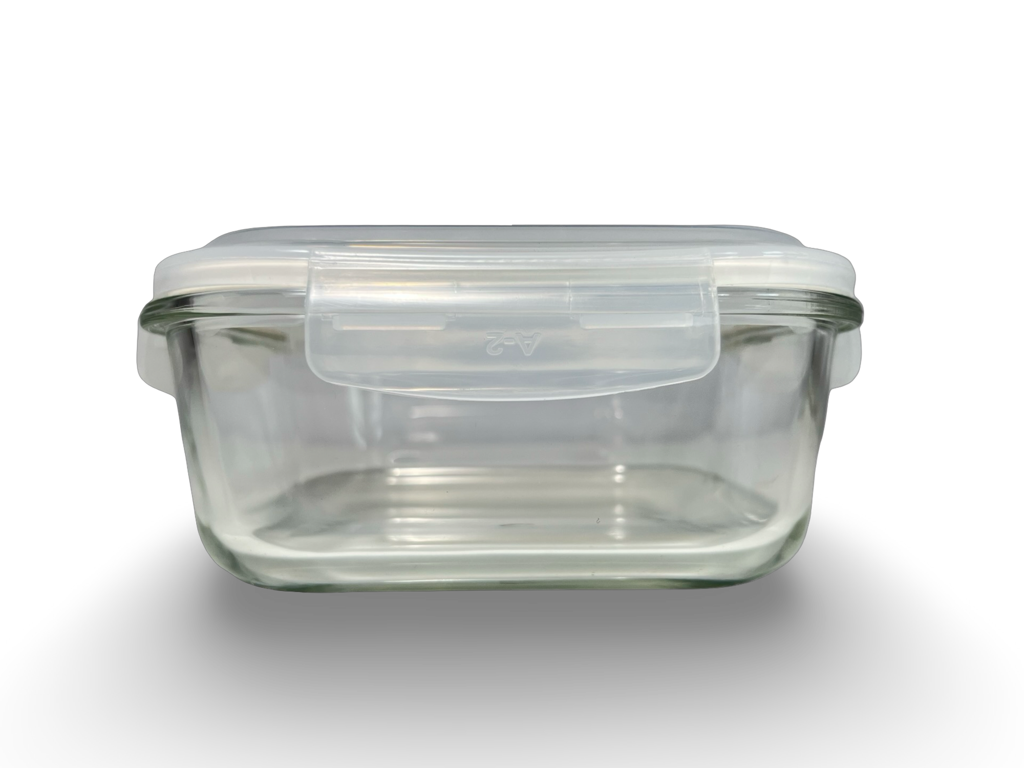 Set de 3 caserole pătrate termorezistente din sticlă cu capac de plastic