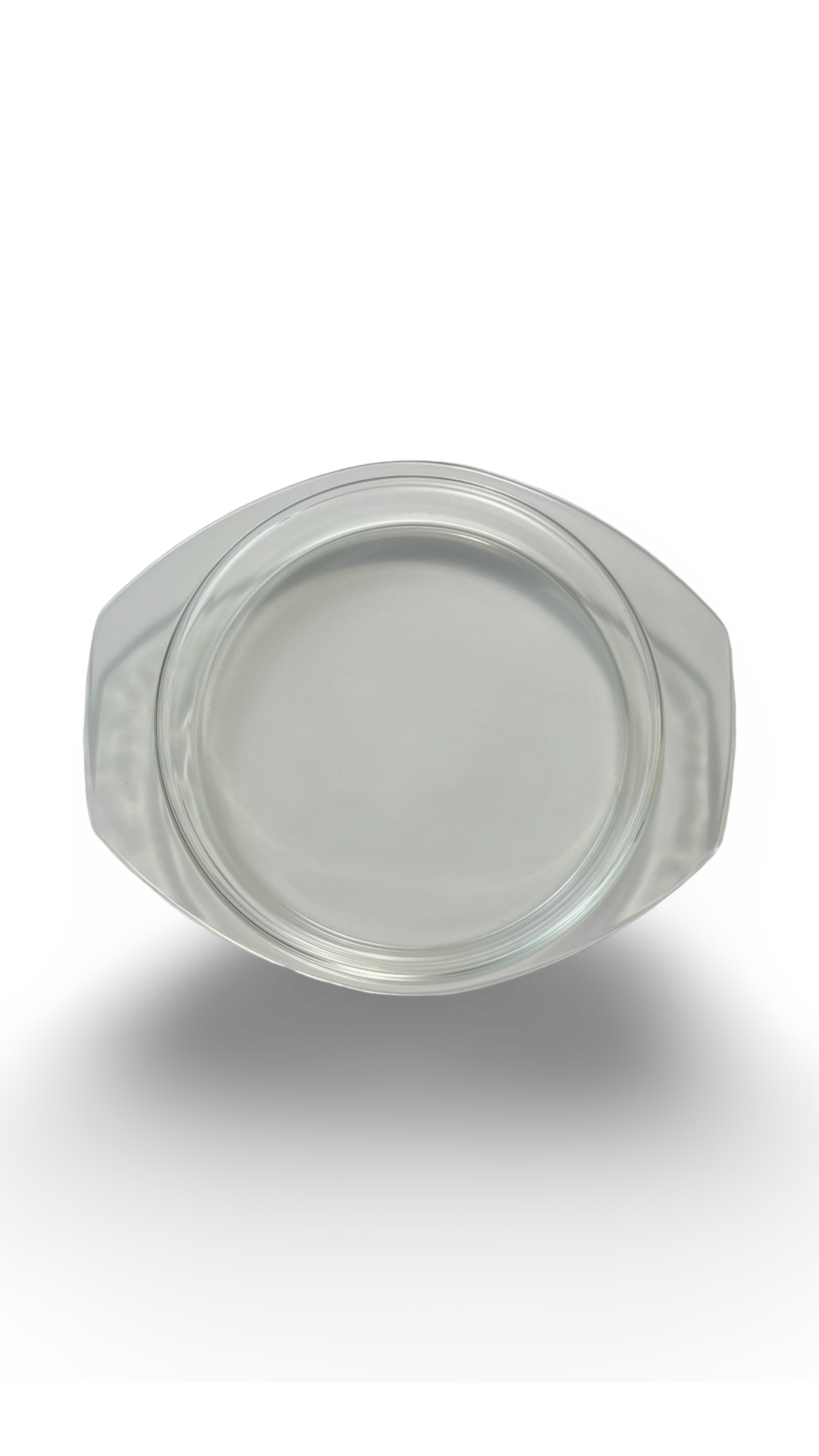 Caserolă rotundă termorezistentă din sticlă cu capac de sticlă 2L