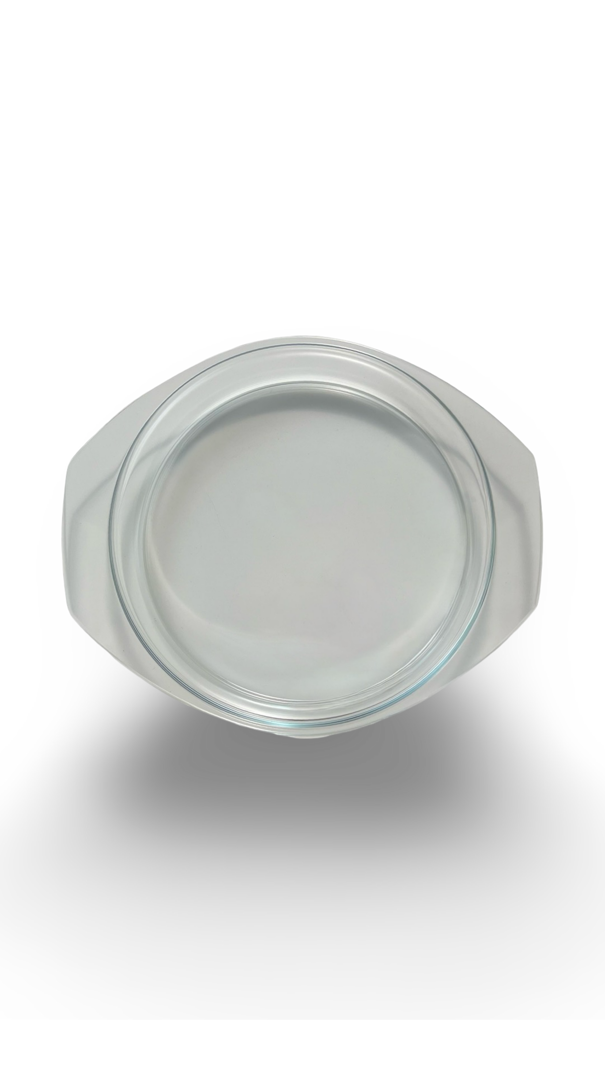 Caserolă rotundă termorezistentă din sticlă cu capac de sticlă 2.5L