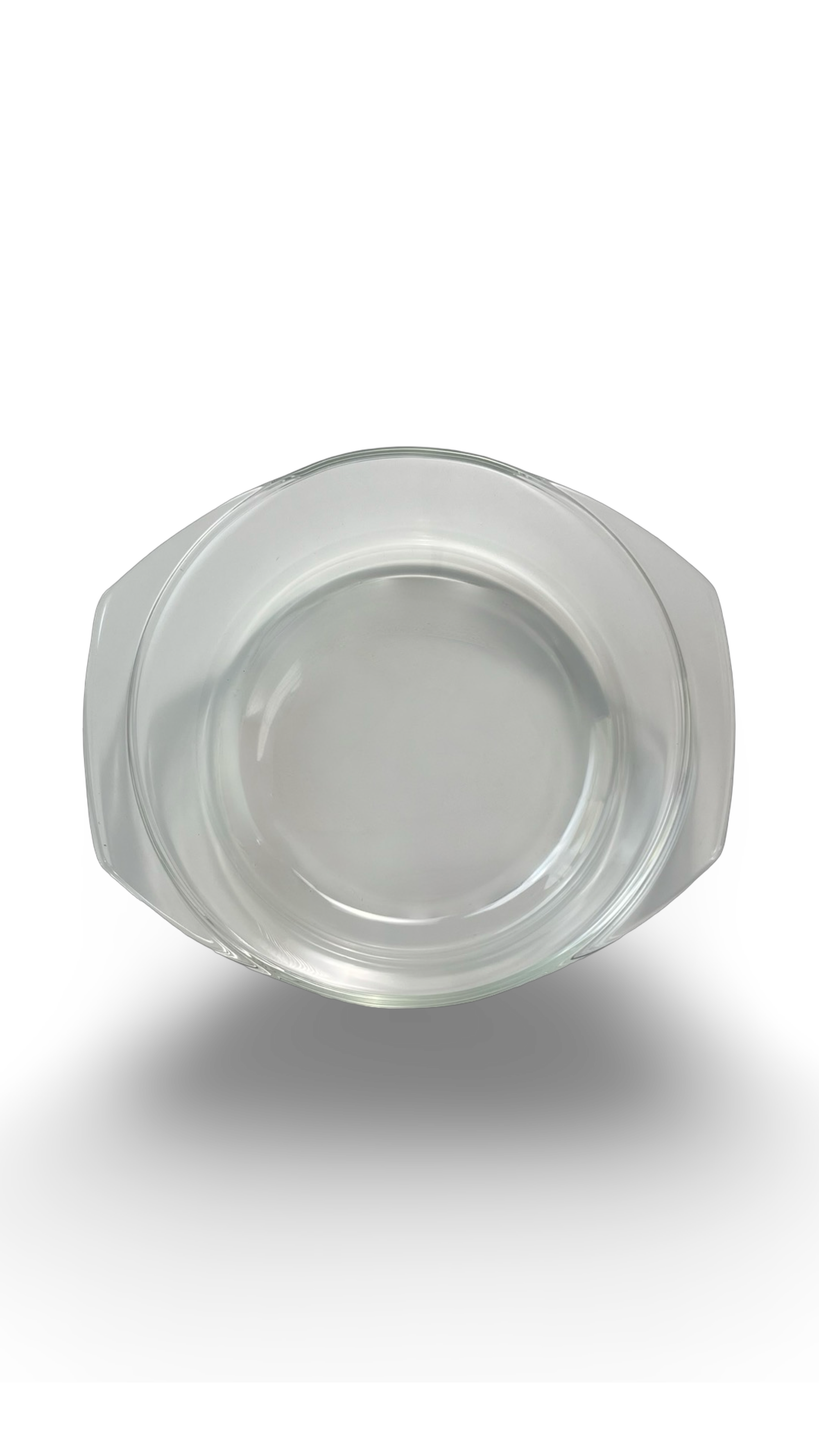 Caserolă rotundă termorezistentă din sticlă cu capac de sticlă 1.5L