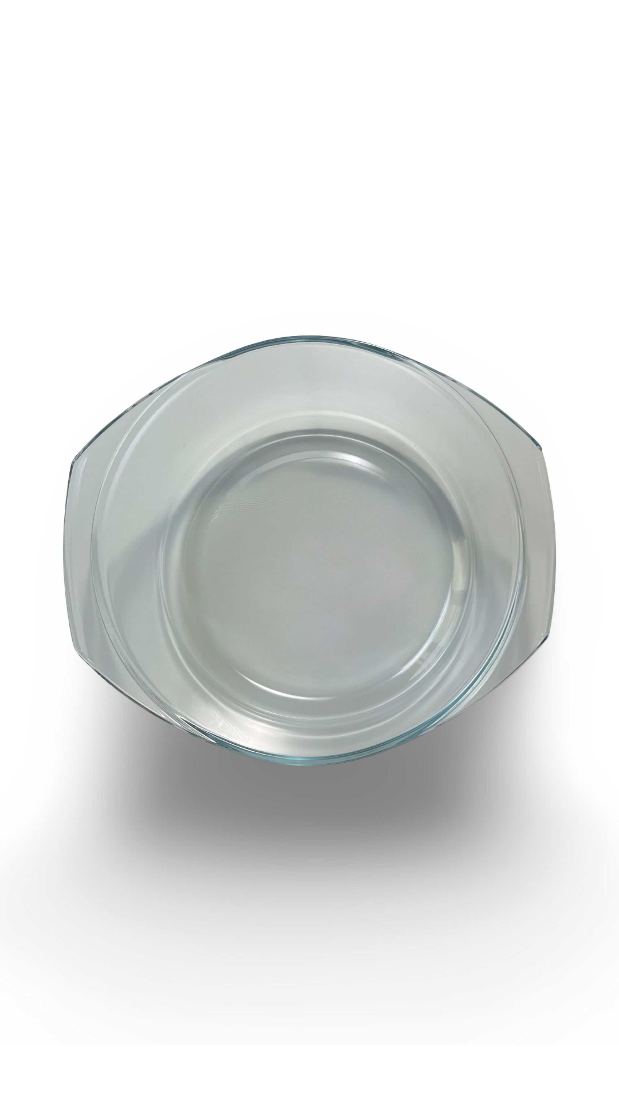 Caserolă rotundă termorezistentă din sticlă cu capac de sticlă 2L