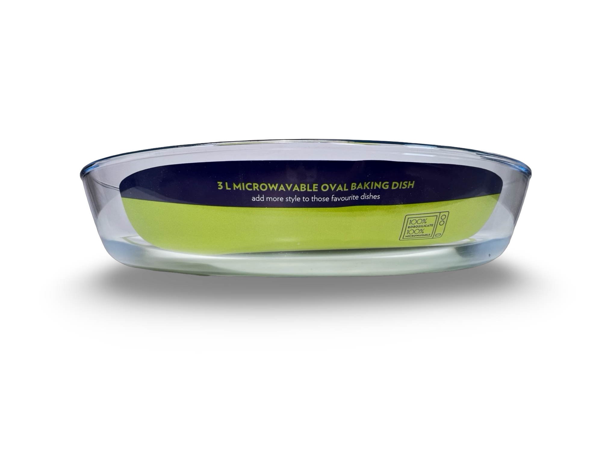 Vas oval termorezistent din sticlă 3L