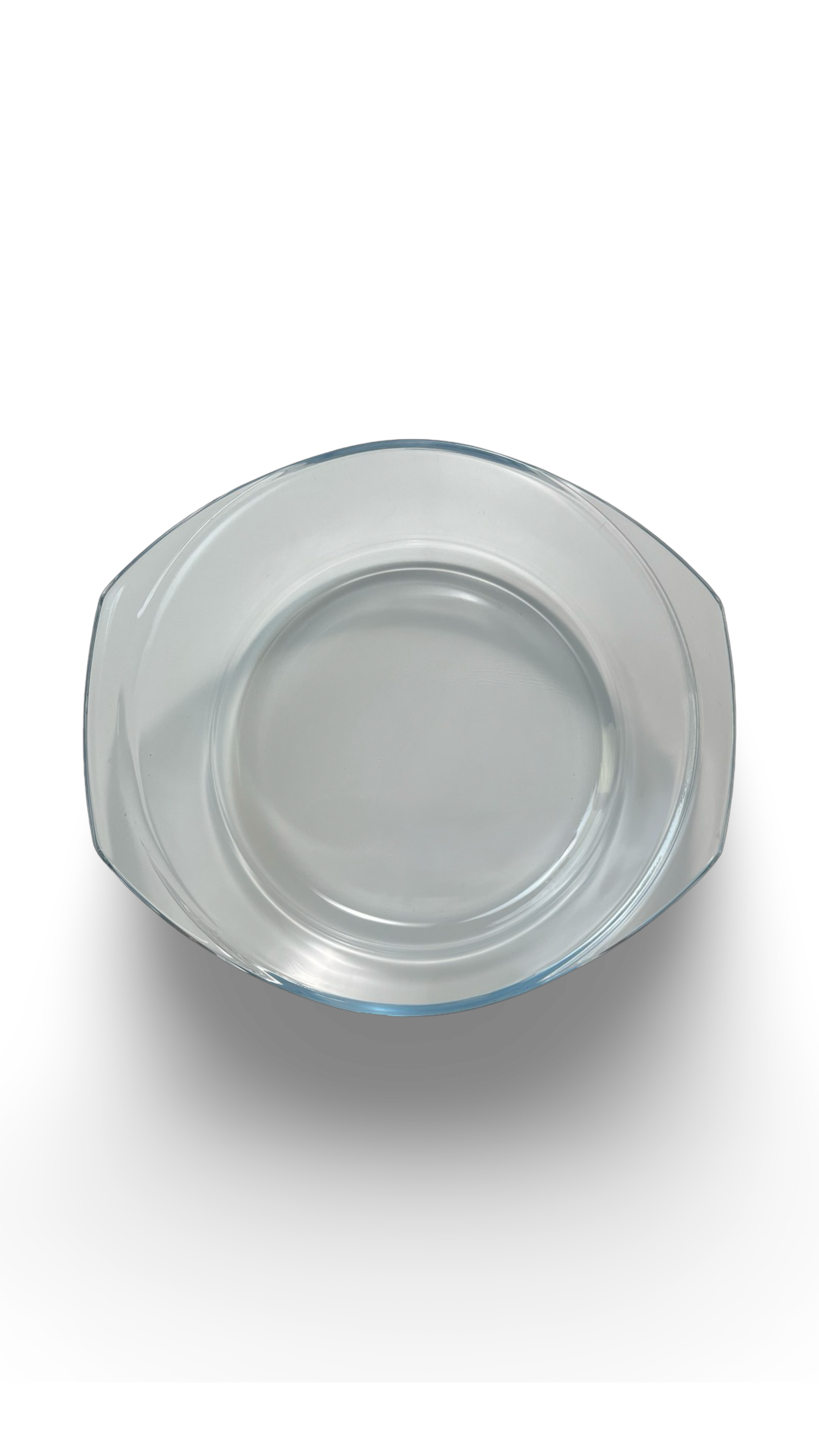 Caserolă rotundă termorezistentă din sticlă cu capac de sticlă 2.5L