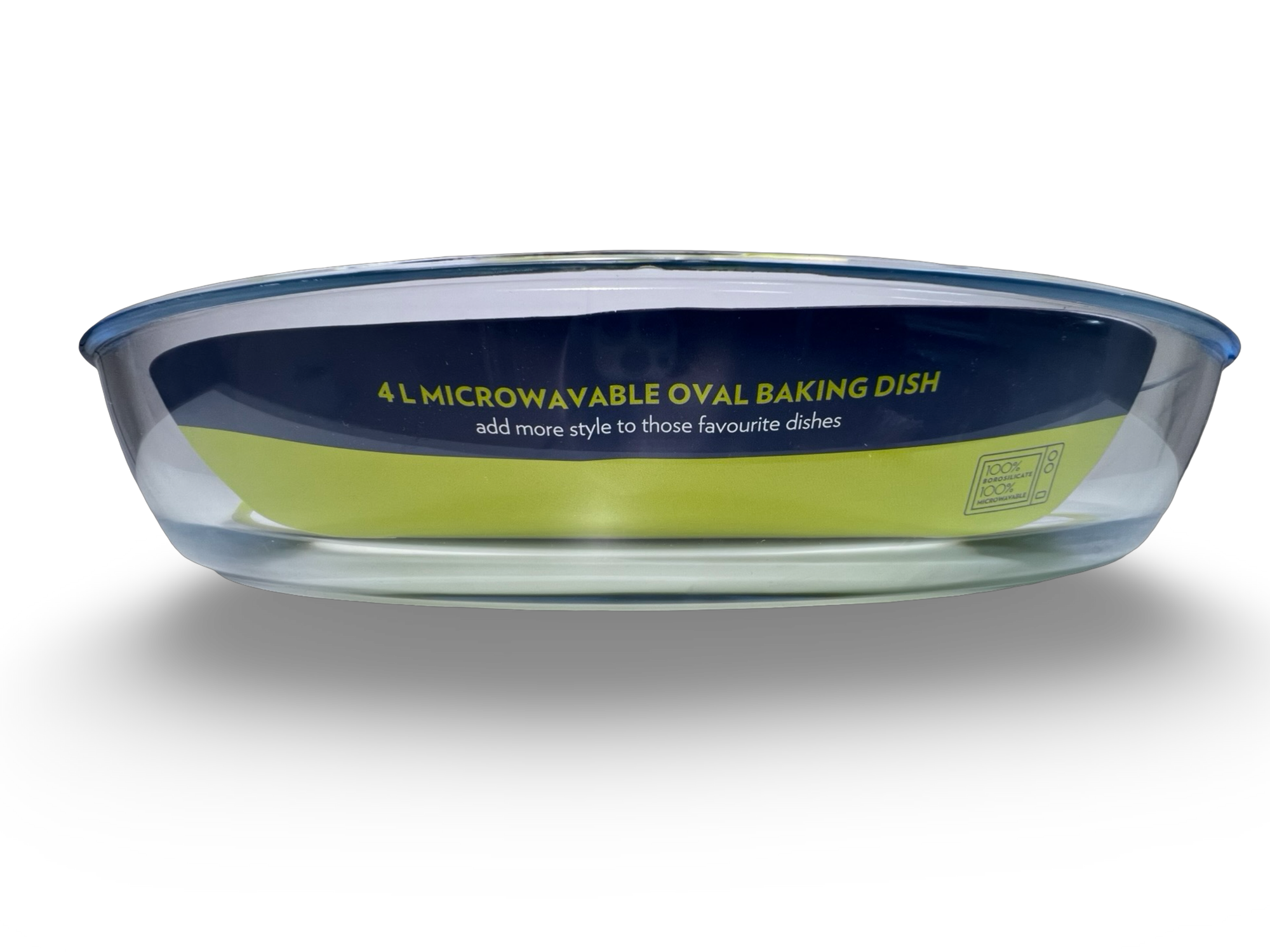 Vas oval termorezistent din sticlă 4L