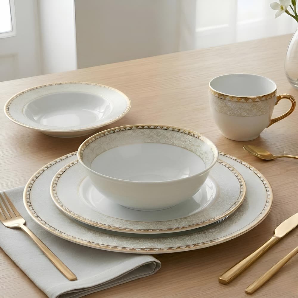 componente-serviciu-masa-72-piese-mardin-veselo.jpg Serviciu de masă din porțelan Veselo Mardin, 4 persoane (24 piese), Motive Gri și Foiță de Aur 24k - imagine 1