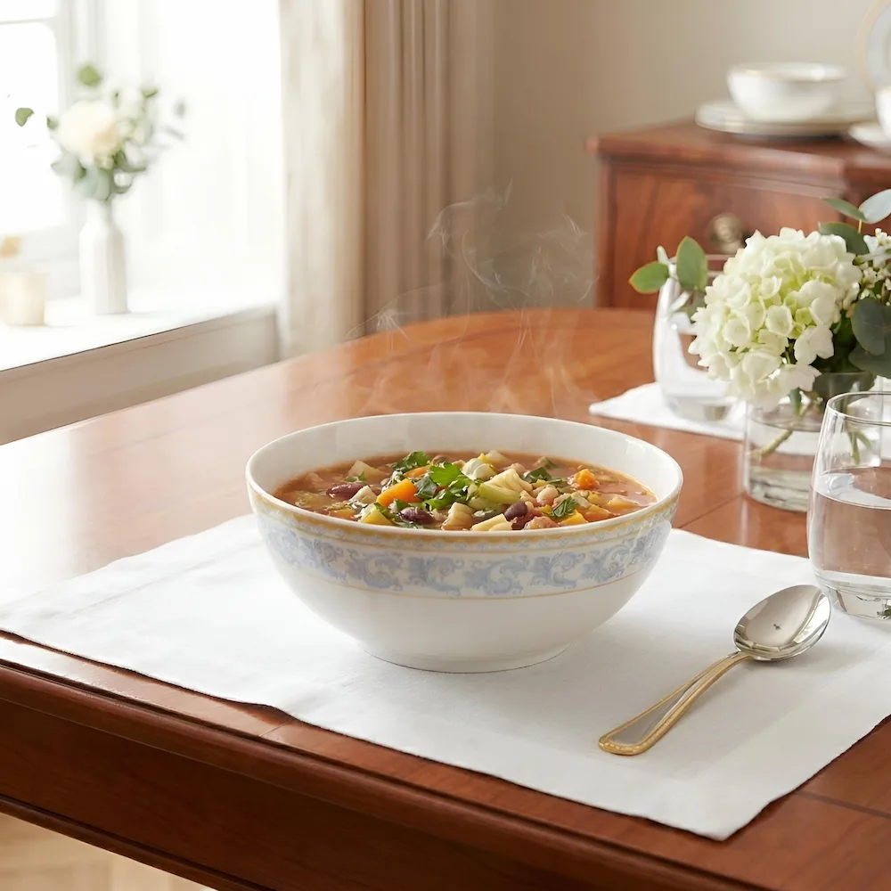 Bol opal Lisa 18 cm utilizat în cuptorul cu microunde