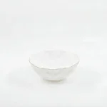 Detaliu geometric și auriu pe exteriorul bolului Hexa Gold 14 cm