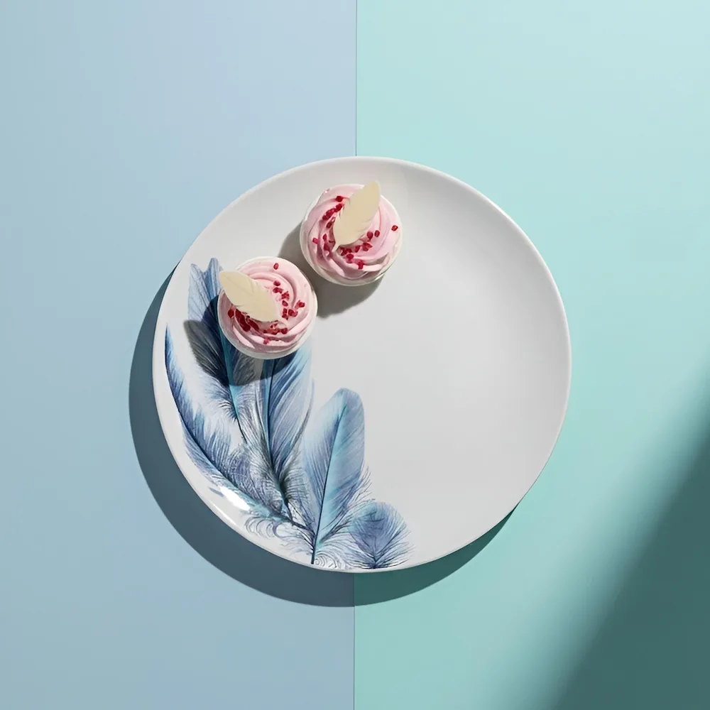 Vedere laterală farfurie mică Ayhan 19.5 cm din opal