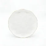 Vedere laterală farfurie adâncă 22 cm Hexa Gold din opal