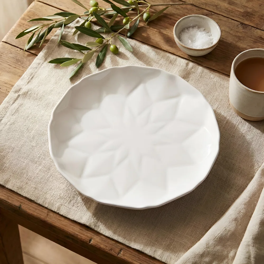 Farfurie adâncă 22 cm opal Veselo Hexa pentru supe și paste