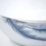 Vedere laterală bol salată 24 cm Ayhan din opal alb