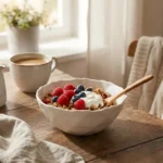 Gustări sau cereale servite în bolul de opal Veselo Hexa 14 cm