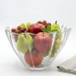 Fructieră din sticlă groasă cu design modern brand Veselo