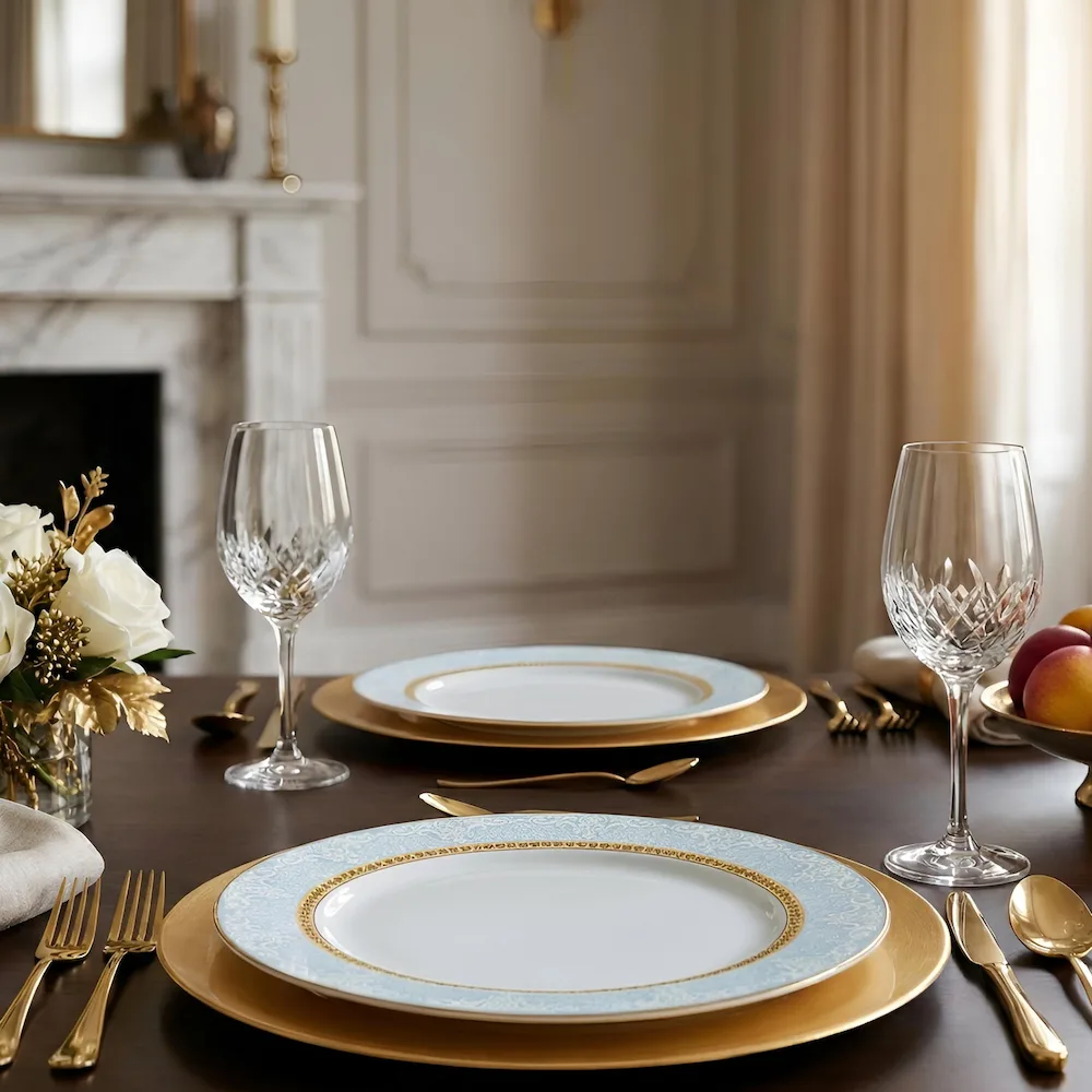 Farfurie mare Homayoon 26 cm în decor de masă festivă